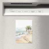 Aimant Beach Ocean Palm Tree Mariage (In Situ (Lave-vaisselle))