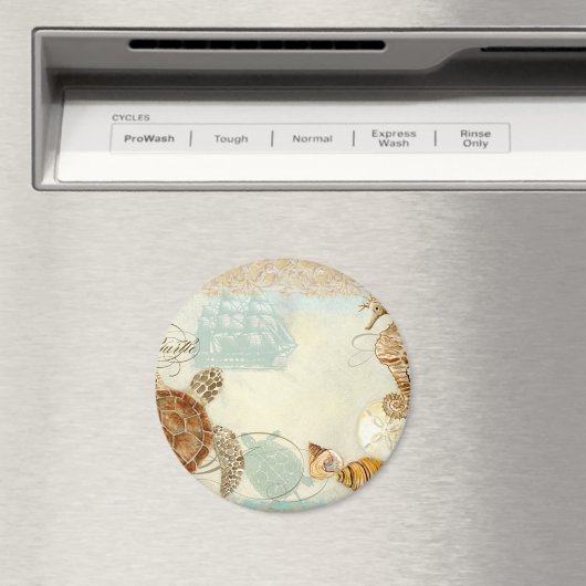 Aimant Beach Sand Seashore Collage (In Situ (Lave-vaisselle))