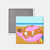 Aimant Beachy Keen - rose (Recto/Verso)