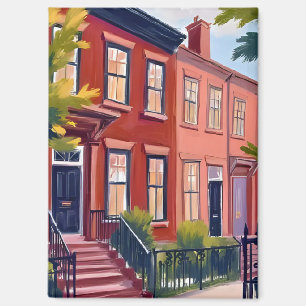 Aimant Beacon Street Boston Massachusetts Aquarelle