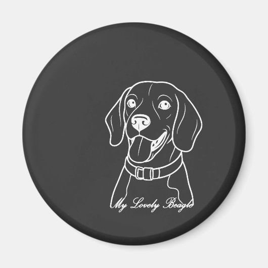 Aimant Beagle adorable (Devant)