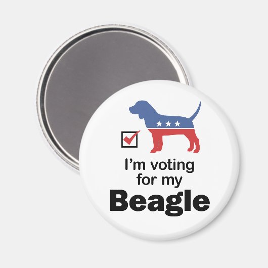 Aimant Beagle de vote (Recto/Verso)