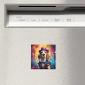 Aimant Beagle en costume vibrant (In Situ (Lave-vaisselle))
