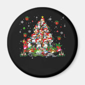 Aimant Beagle Noël Drôle Tee - shirt Beagle Xmas Tree Chi (Devant)