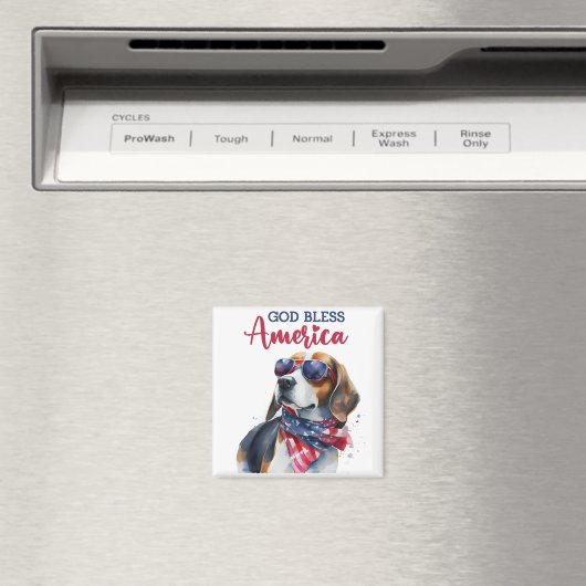 Aimant Beagle patriotique (In Situ (Lave-vaisselle))