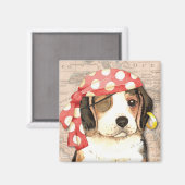 Aimant Beagle Pirate (Recto/Verso)