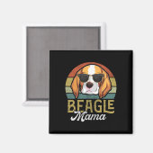 Aimant Beagle rétro Mama Femmes Chemises (Recto/Verso)