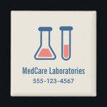 Aimant Beaker & Test Tube Science Themed<br><div class="desc">Aimant avec un dessin mignon d'un tube d'essai et d'un bécher. Parfait pour les types scientifiques.</div>