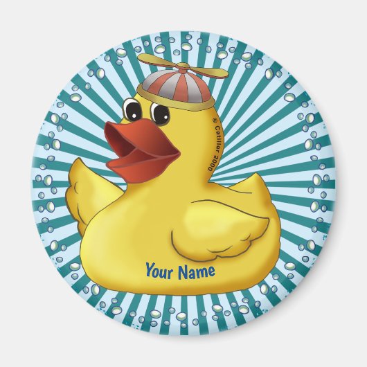 Aimant Béanie Casquette Canard en caoutchouc (Devant)
