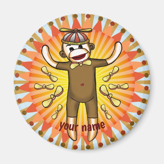 Aimant Beanie Sock Monkey (Devant)