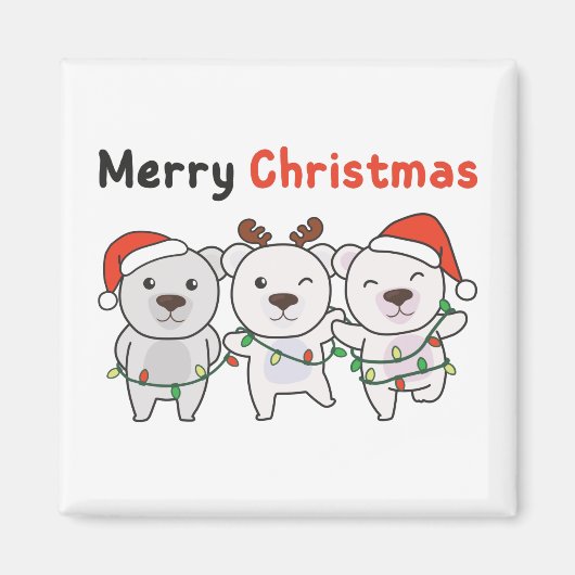 Aimant Bear Christmas Animals (Devant)