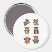Aimant Bear Halloween Witch Devil Citrouille Vampire cost (Recto/Verso)