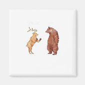 Aimant Bear Hands Oh Deer Funny Sayings Pun Gift (Devant)