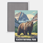 Aimant Bear in Glacier National Park Montana (Recto/Verso)