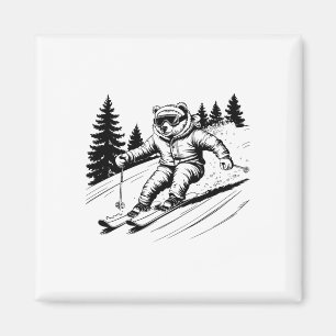 Aimant Bear Polaire De Glace Mignonne Ski Ski Vacances De