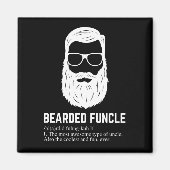 Aimant Bearded Funcle Funny Uncle Définition (Devant)