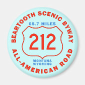 Aimant Beartooth Pittoresque Byway All American Road (Devant)