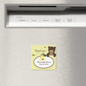 Aimant Beary Sweet Bear & Bee Baby shower Favoriser l'aim (In Situ (Lave-vaisselle))
