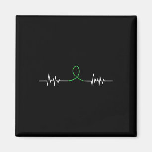 Aimant Beat cardiaque au ruban vert - Sensibilisation à l
