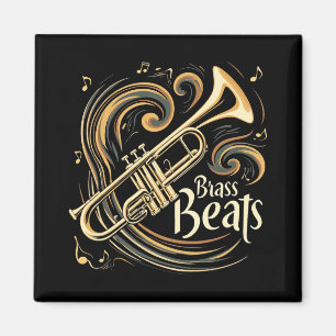 Aimant Beats en laiton Trumpet Player Groove