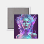 Aimant Beau Ai Art Joli Verre Icy comme Femme (Recto/Verso)