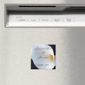 Aimant Beau Blanc Calla Lily Mariage personnalisé (In Situ (Lave-vaisselle))