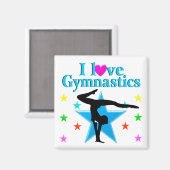 AIMANT BEAU BLEU J'ADORE GYMNASTICS DESIGN (Recto/Verso)