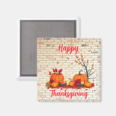 Aimant Beau Bon thanksgiving moderne automne (Recto/Verso)