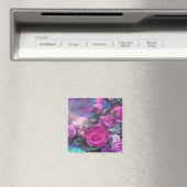 Aimant Beau bouquet de rose (In Situ (Lave-vaisselle))