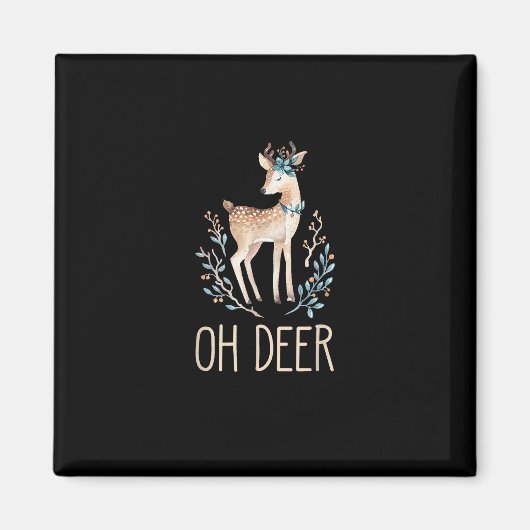 Aimant Beau Cerf Drôle Oh Cerf Design Moderne (Devant)