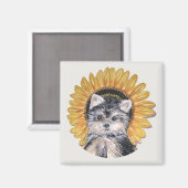 Aimant Beau chien Yorkshire Terrier (Recto/Verso)