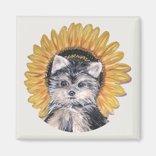 Aimant Beau chien Yorkshire Terrier (Devant)