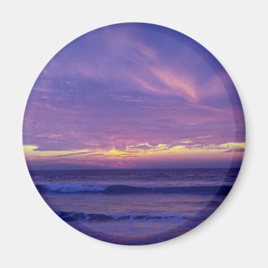 Aimant Beau coucher de soleil : Mission Beach, San Diego, (Devant)