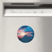 Aimant Beau coucher de soleil sur un lac de Calme (In Situ (Lave-vaisselle))