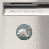 Aimant Beau cygne blanc (In Situ (Lave-vaisselle))