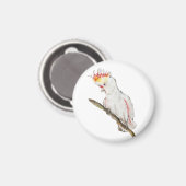 Aimant Beau dessin à la main de perroquet de cockatoo aqu (Recto/Verso)