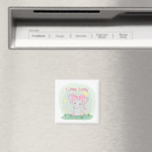 Aimant Beau éléphant avec un arc rose dans une clairière (In Situ (Lave-vaisselle))