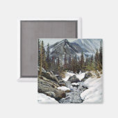 Aimant Beau Estes Park Colorado Winter Stream (Recto/Verso)