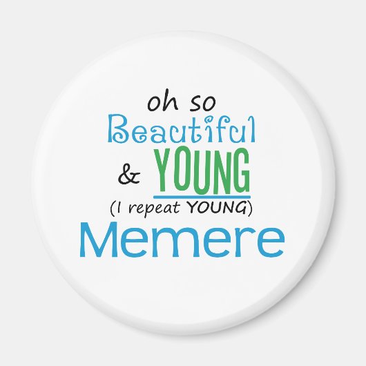 Aimant Beau et jeune mémé (Devant)