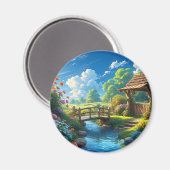 Aimant Beau été, illustration colorée, (Recto/Verso)