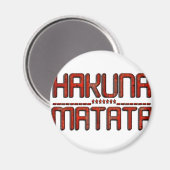 Aimant Beau Extraordinaire Embossé Rouge Hakuna Matata Te (Recto/Verso)