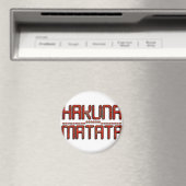 Aimant Beau Extraordinaire Embossé Rouge Hakuna Matata Te (In Situ (Lave-vaisselle))