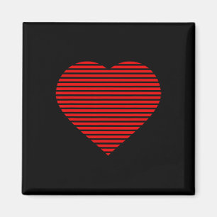 Aimant Beau Grand Coeur Rouge Saint Valentin Garçons Fill