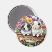 Aimant Beau Lapin Lapin Lop Joli frigo (Recto/Verso)