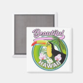 Aimant beau logo de voyage à Hawaii (Recto/Verso)