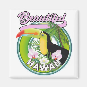 Aimant beau logo de voyage à Hawaii