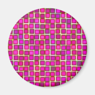 Aimant Beau Motif de Carrelage Abstrait en rose