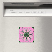 Aimant Beau motif de teinte violet rose bébé monogramme (In Situ (Lave-vaisselle))