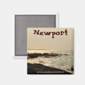 Aimant Beau océan dans la conception magnétique Newport (Recto/Verso)
