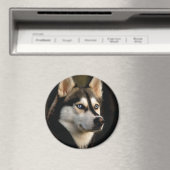 Aimant Beau Oreiller Husky Lrow (In Situ (Lave-vaisselle))